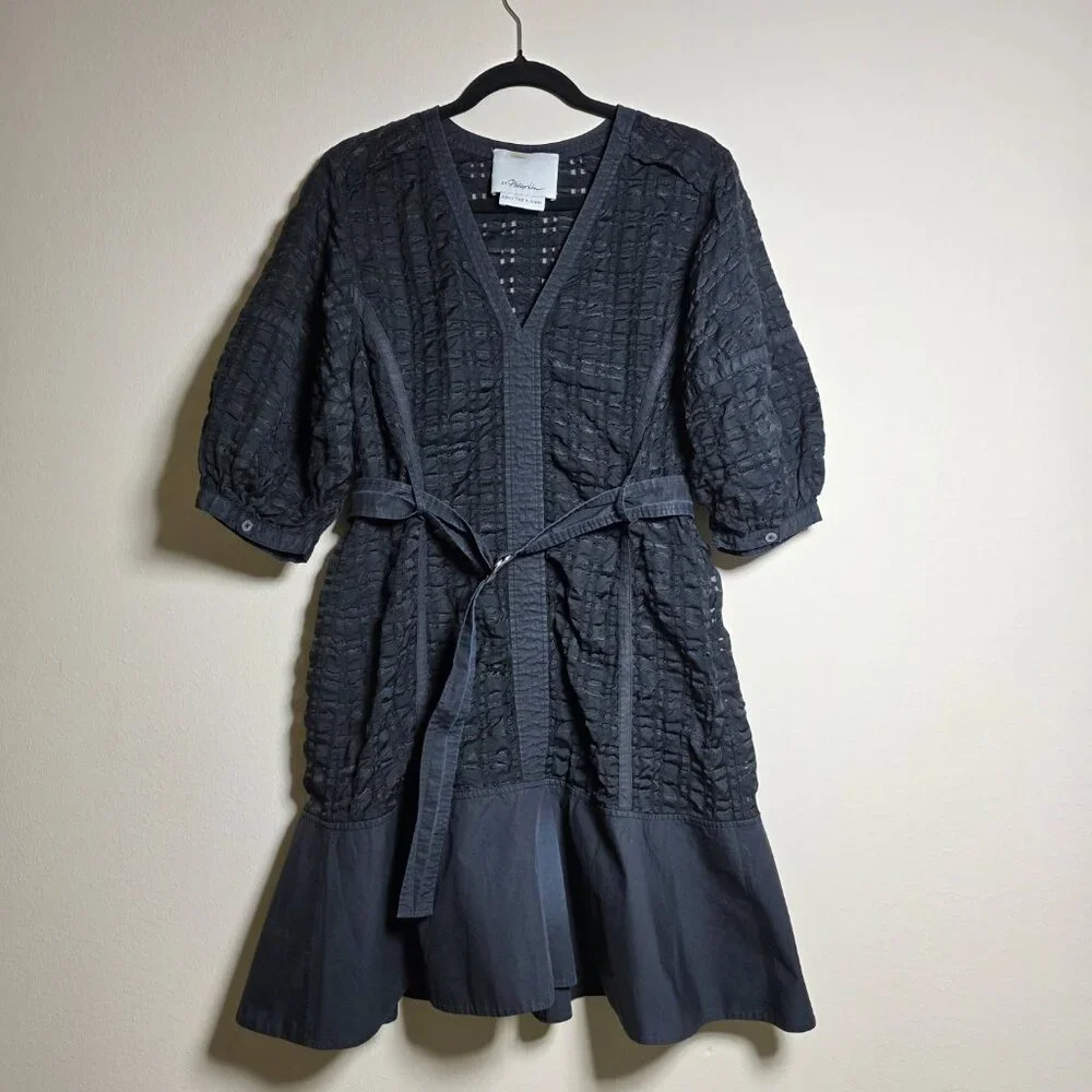 3.1 Phillip Lim Puff Sleeve Dress Size Large MSRP $595